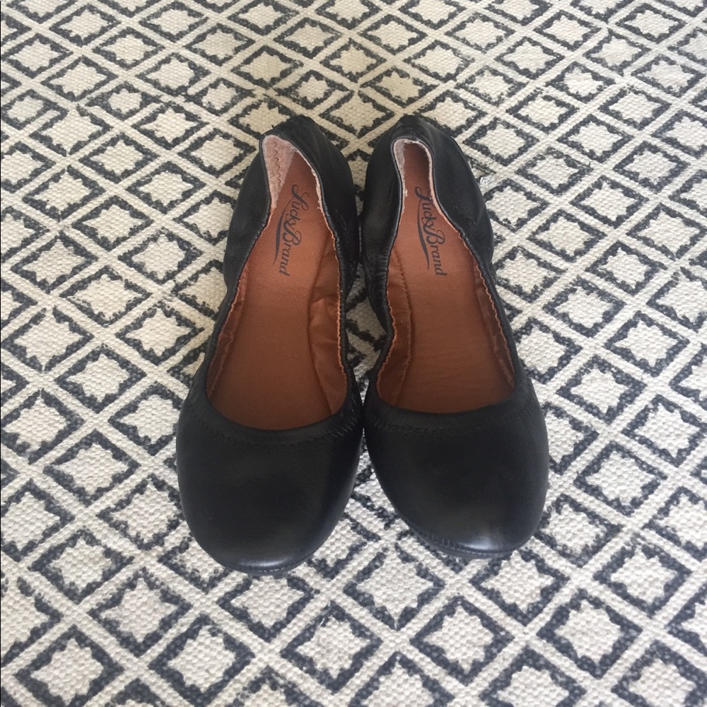 Lucky Brand Eleesia Black Ballet Flats Size US 8
