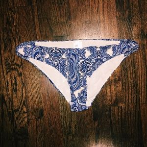 H&M Blue and White Bikini Bottoms