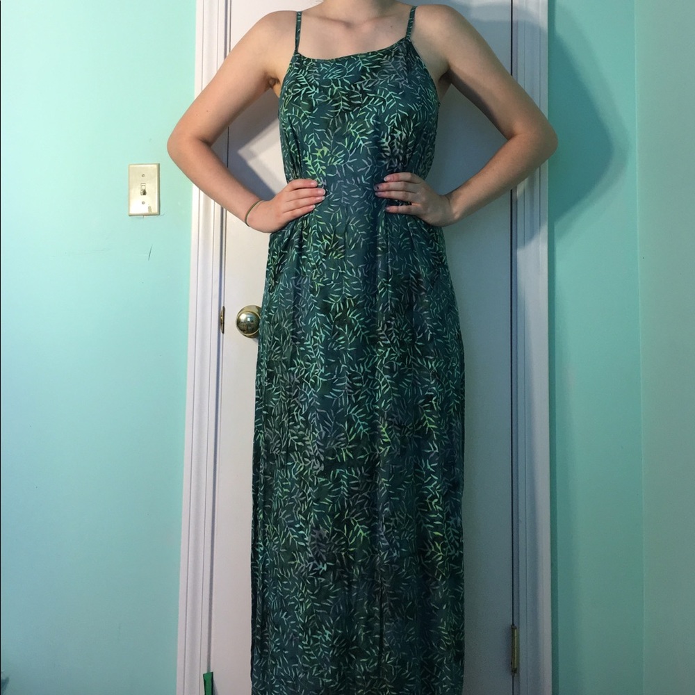 Green Vine Maxi Dress