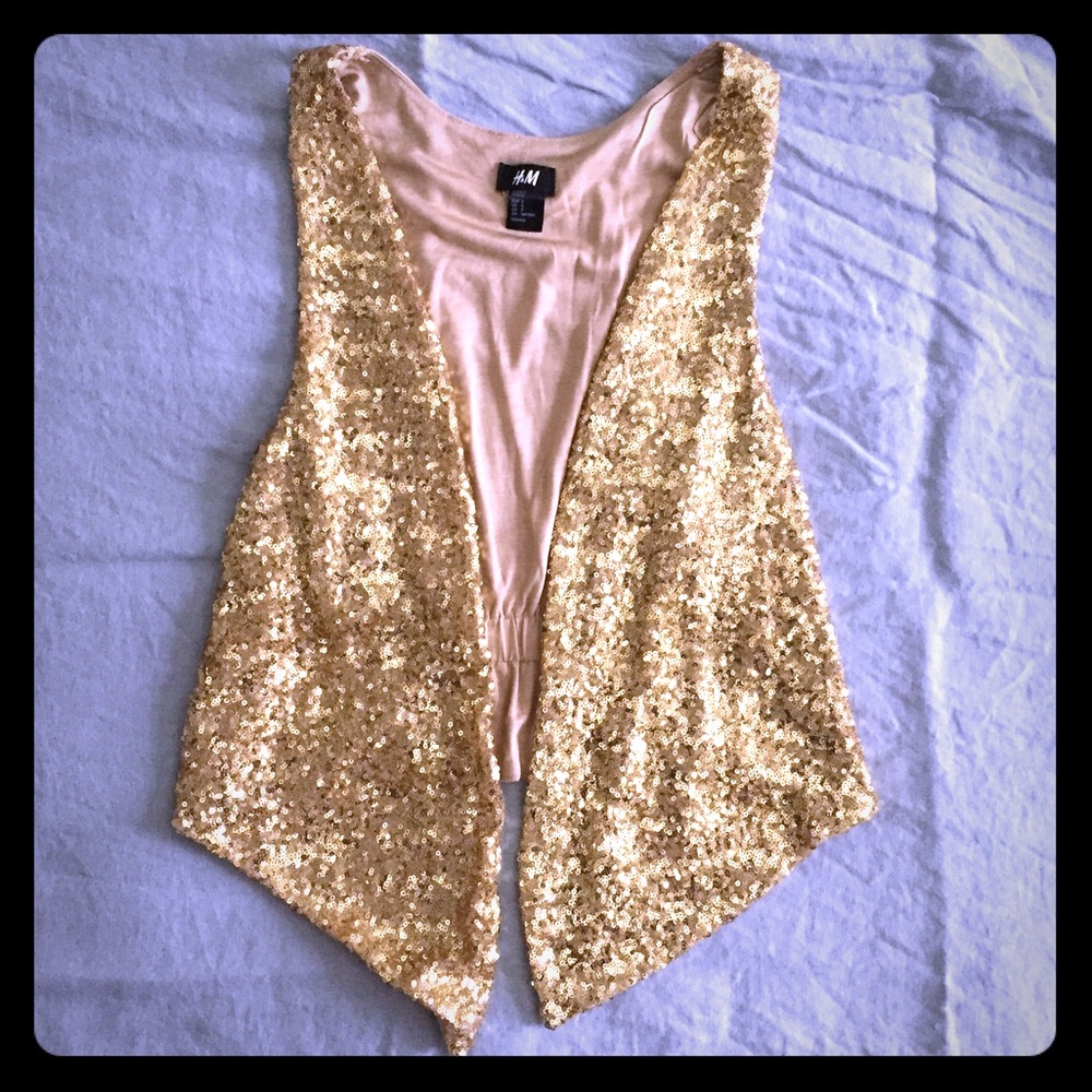 H&M Gold Sequin Vest
