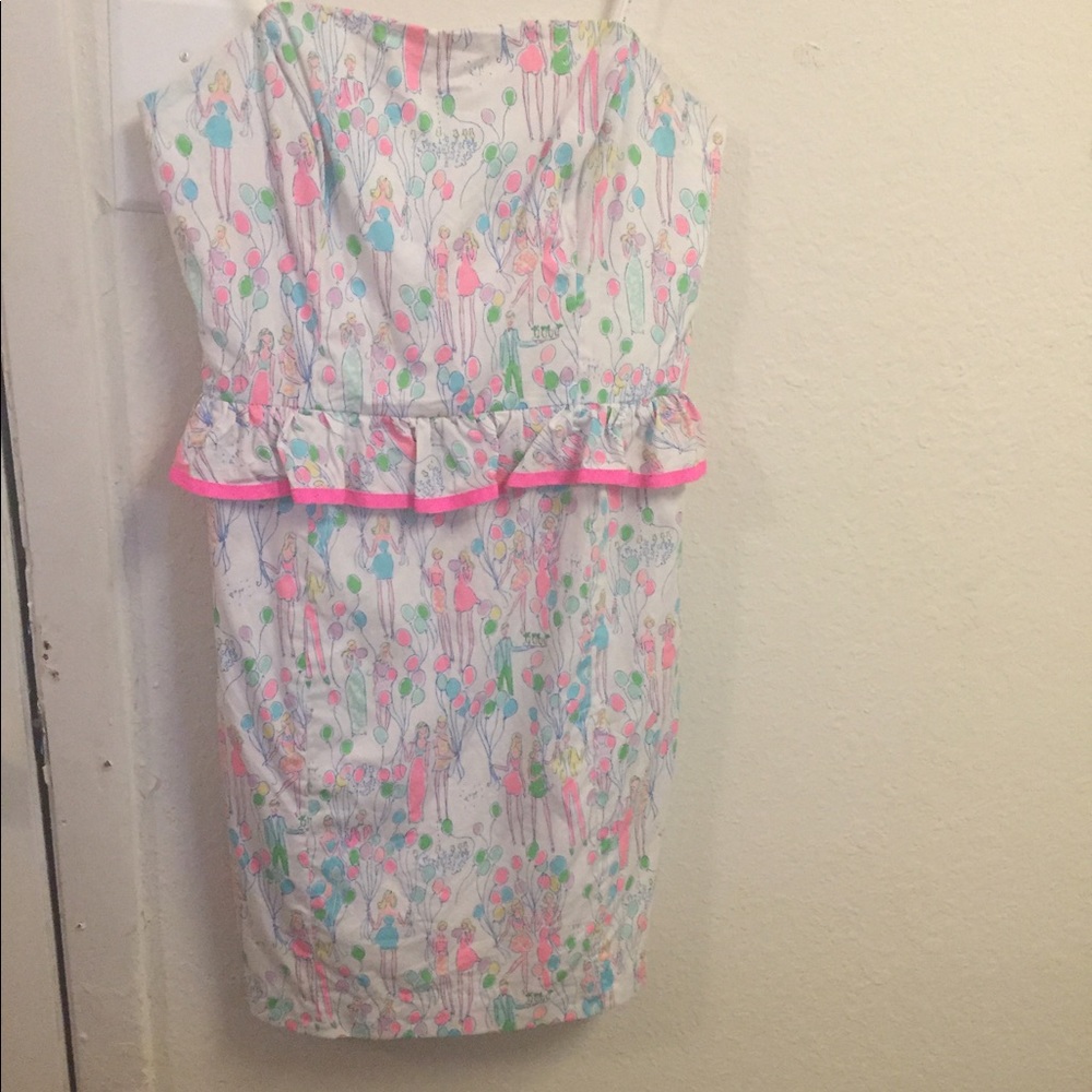 Strapless printed Lilly Pulitzer dress