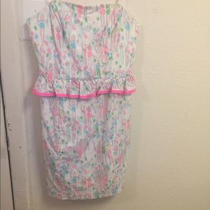 Strapless printed Lilly Pulitzer dress