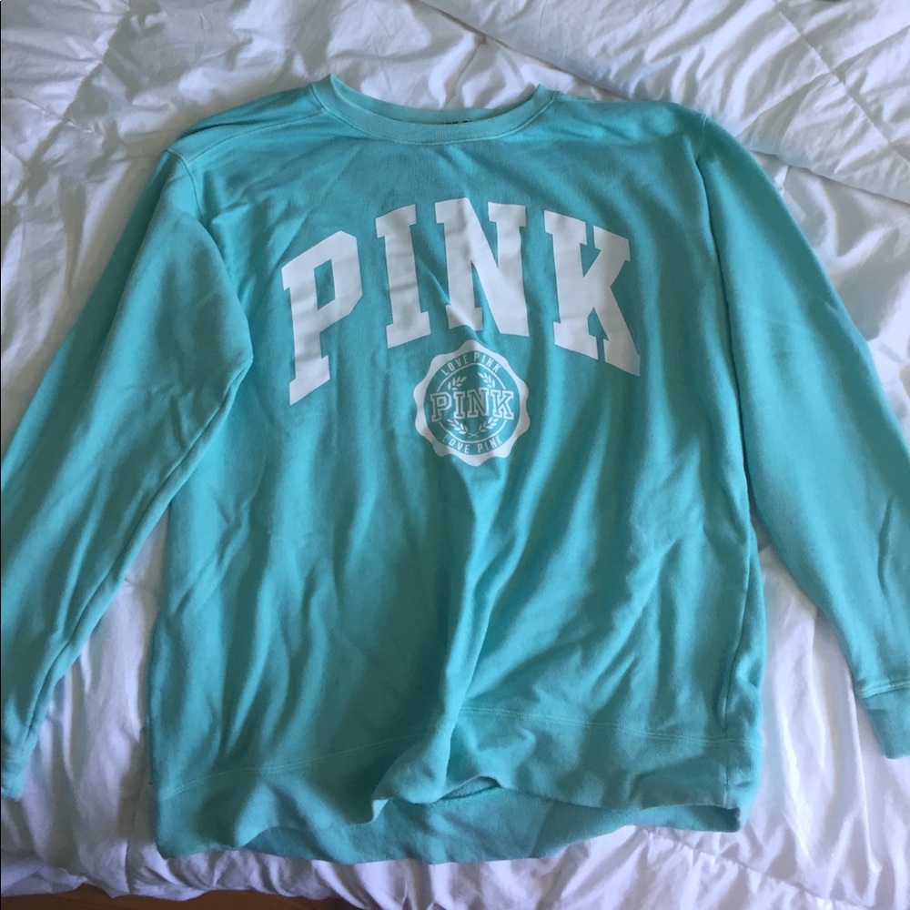 Very Cute PINK Teal Sweater