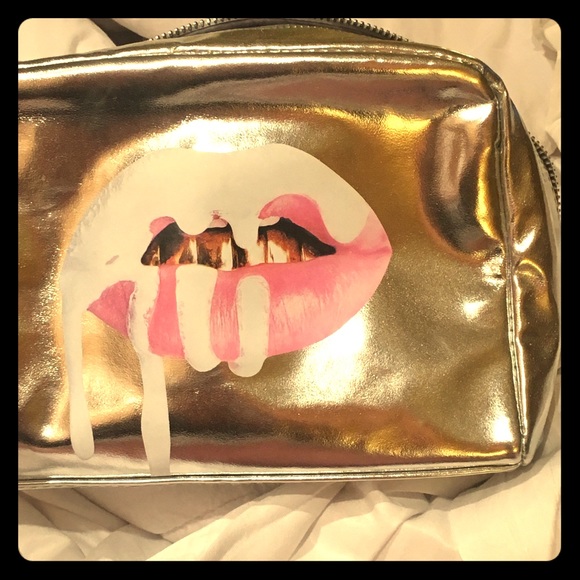 Kylie Cosmetics Other - KYLIE COSMETICS SILVER MAKEUP BAG! BRAND NEW!
