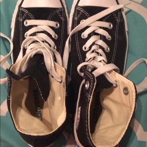 Women's Black High top converse