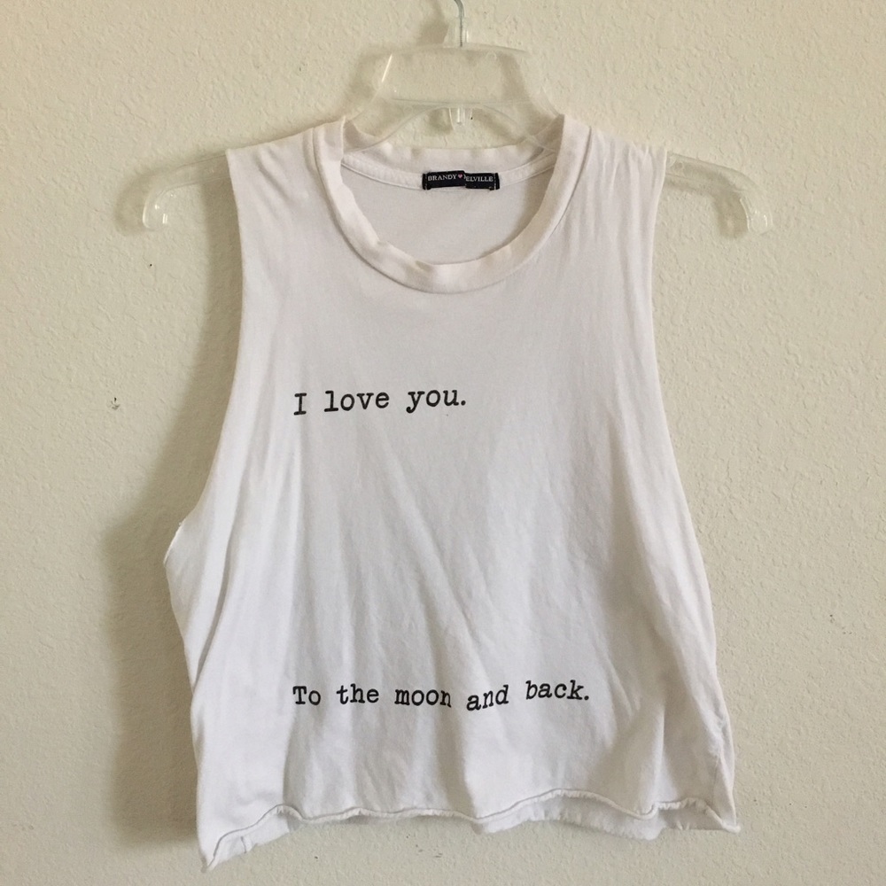 Brandy Melville i love you to the moon & back Tank
