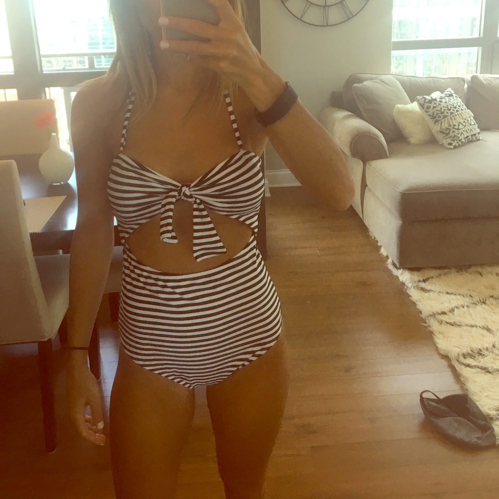 Striped swimsuit