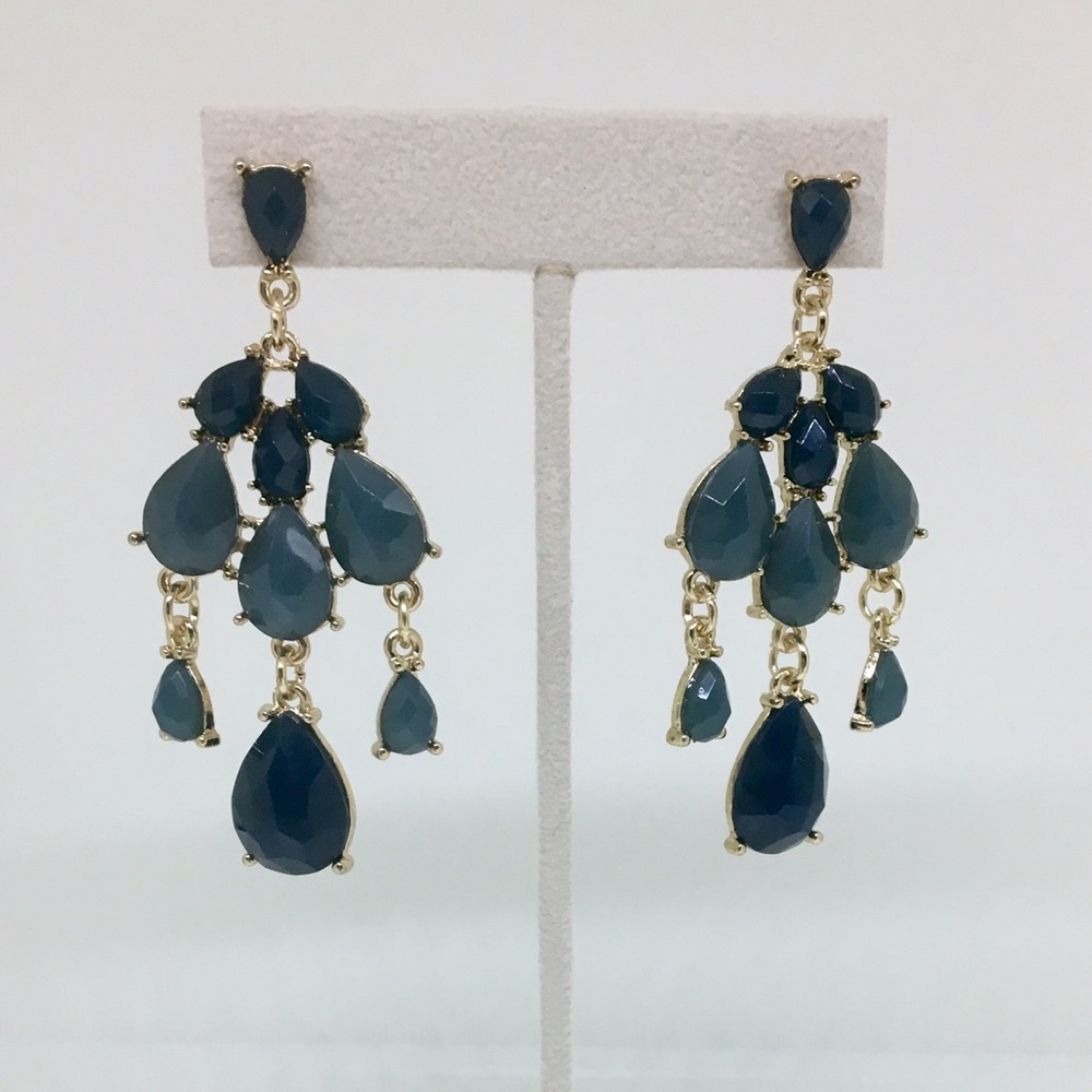 Blue Ombré Chandelier Earrings