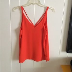 Bright orange Topshop shirt size 4
