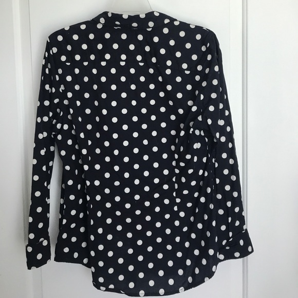 Tommy Hilfiger Button Down Shirt Navy, White polka - Picture 3 of 3