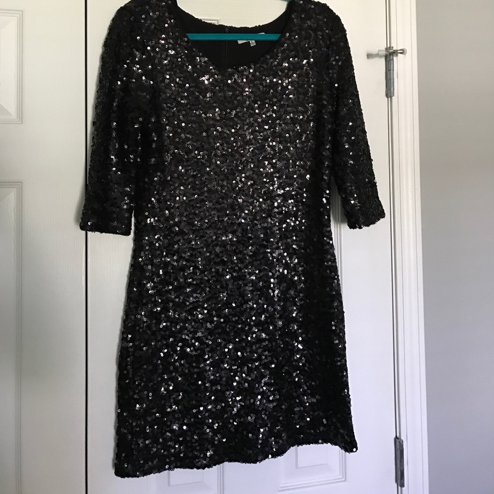 BB Dakota black sparkly mini dress