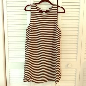 H&M black & white striped dress