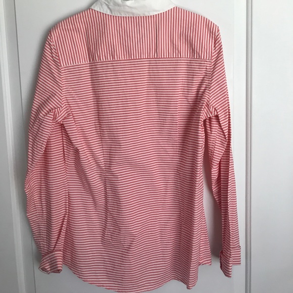 Tommy Hilfiger Button Down Shirt Coral & White - Picture 3 of 3