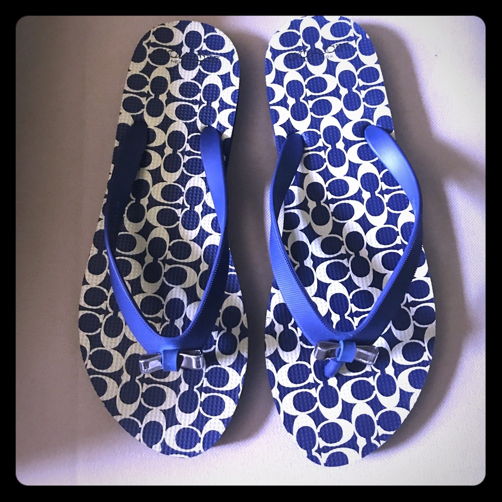 Brand new coach flip flop