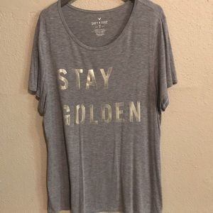 "Stay golden" XL American eagle top.
