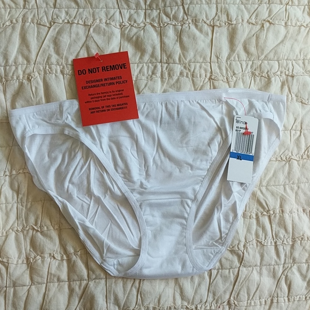 Felina lingerie low rise bikini panty in white