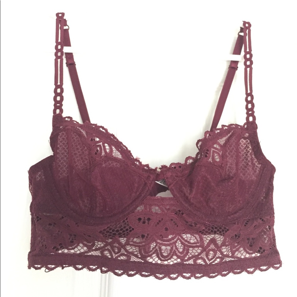 Red Burgundy Lingerie Bra