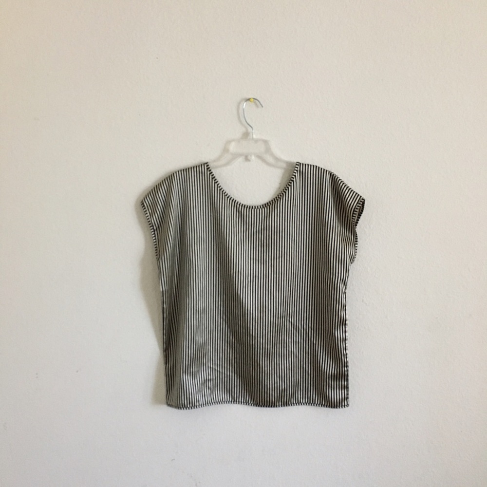 American Apparel Silky Striped Boxy shirt
