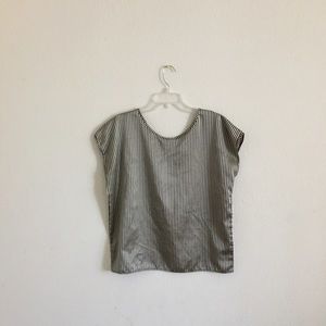 American Apparel Silky Striped Boxy shirt