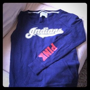 Cleveland Indians, Pocketed, Crew Neck Sweatshirt