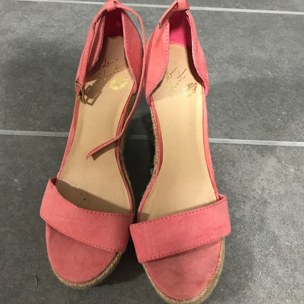 Coral wedges, ankle strap 6.5 - Colin Stuart