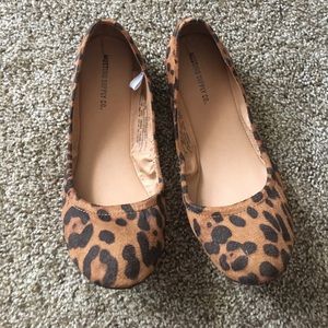 Leopard print flats