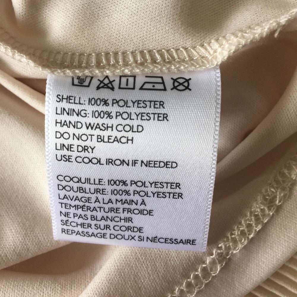 Cream Strapless Ruffled Dress - Picture 5 of 6