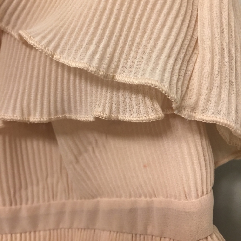Cream Strapless Ruffled Dress - Picture 6 of 6