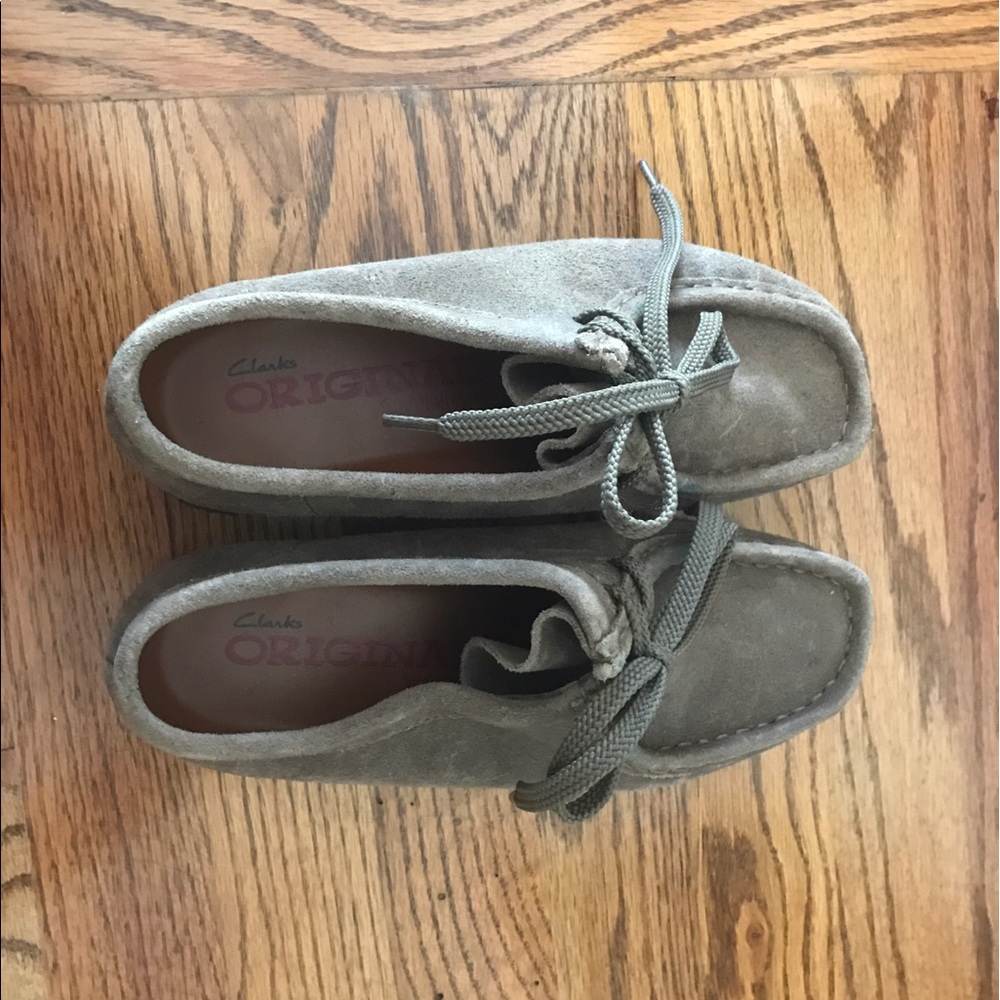 Brown Clark's Wallabee Shoes