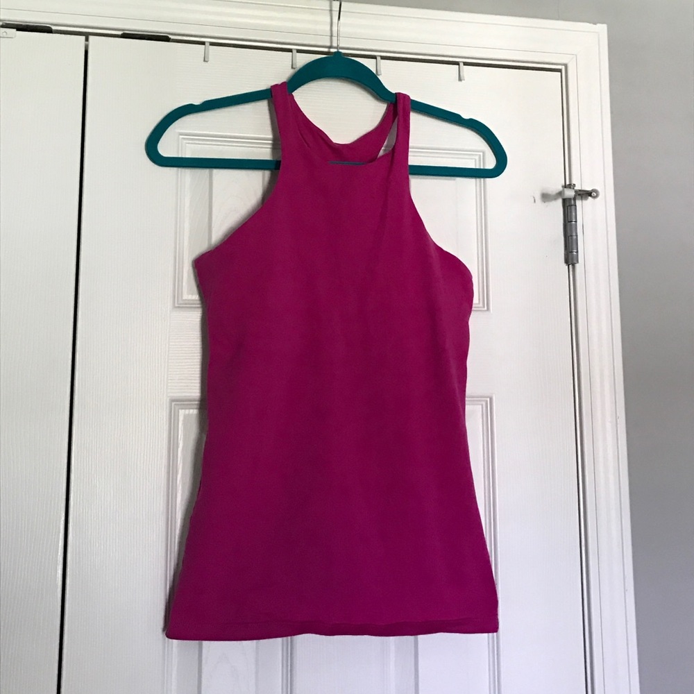 Kira Grace Hot pink yoga halter top