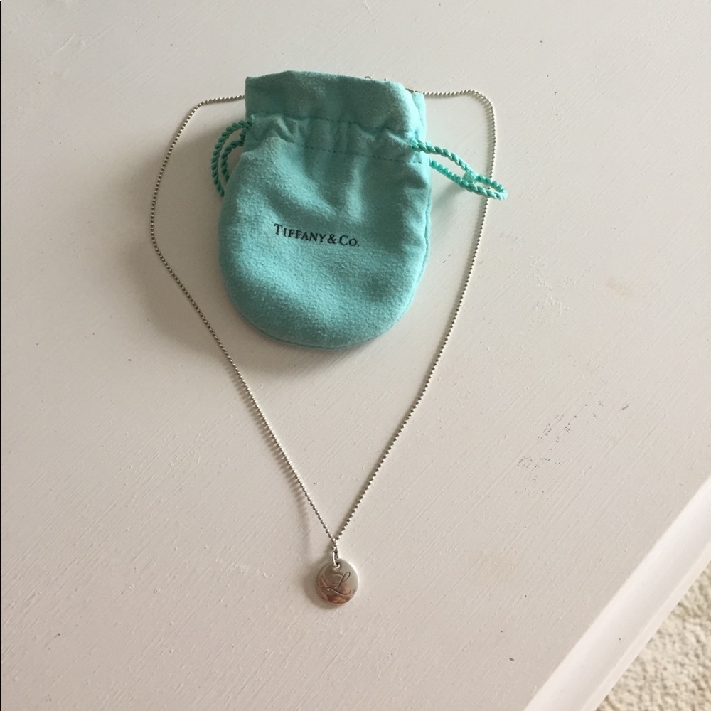 Tiffany and Co. silver L necklace