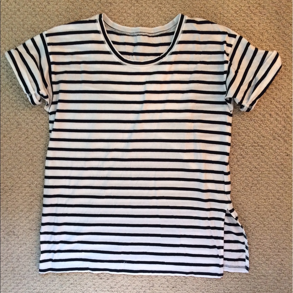 J Crew black striped t-shirt