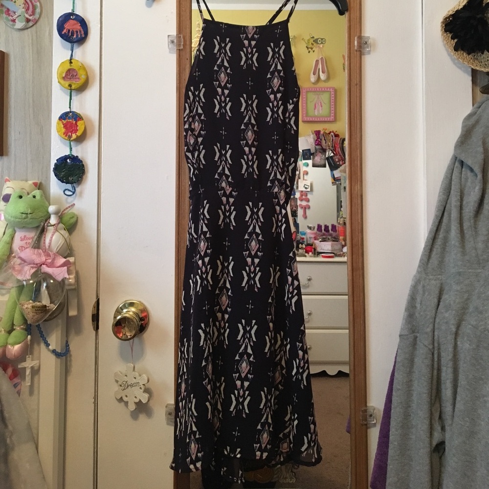 Navy halter dress