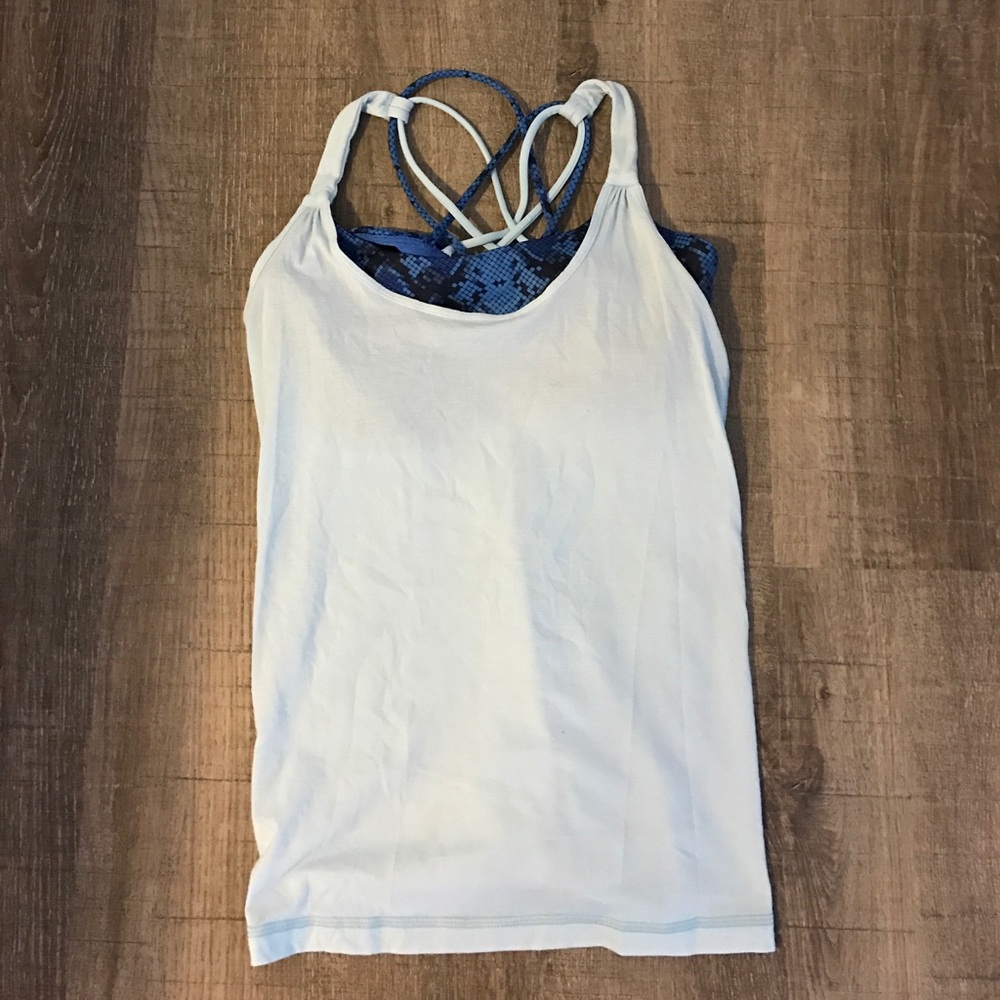 blue Lululemon tank top