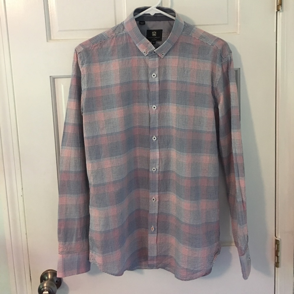 Micro plaid dress shirt