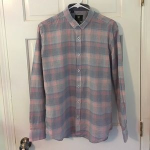 Micro plaid dress shirt