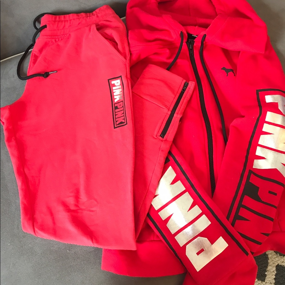 PINK Victoria's Secret hoodie and sweatpants