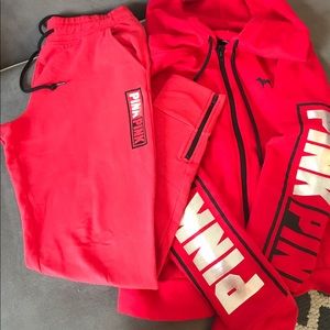 PINK Victoria's Secret hoodie and sweatpants