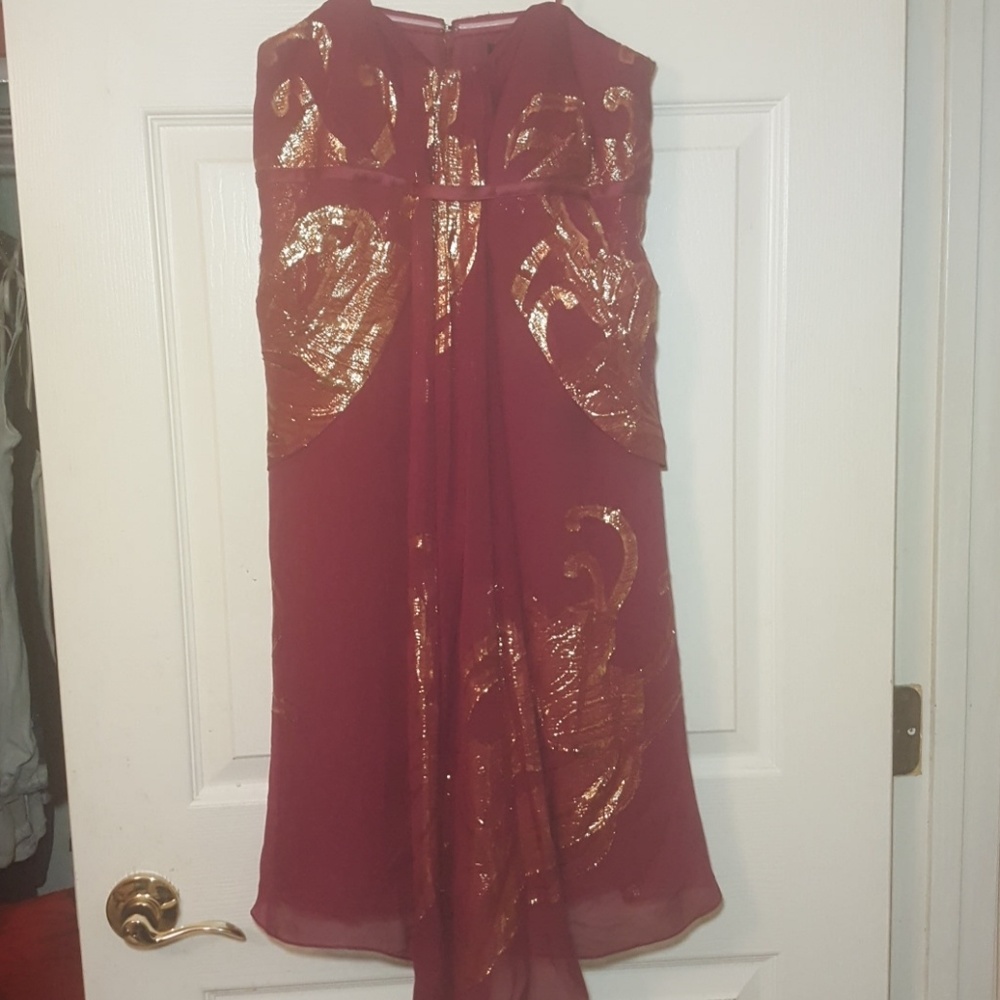 NWT!! Nicole Miller Strapless Silk Dress