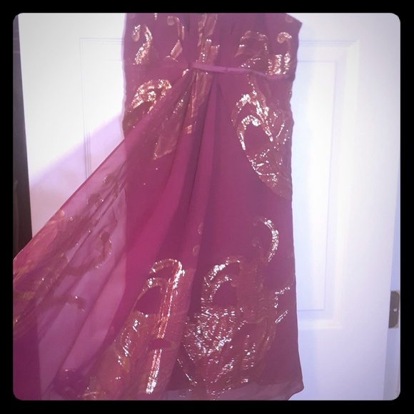 NWT!! Nicole Miller Strapless Silk Dress - Picture 4 of 8