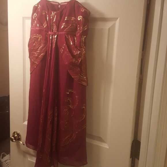 NWT!! Nicole Miller Strapless Silk Dress - Picture 8 of 8