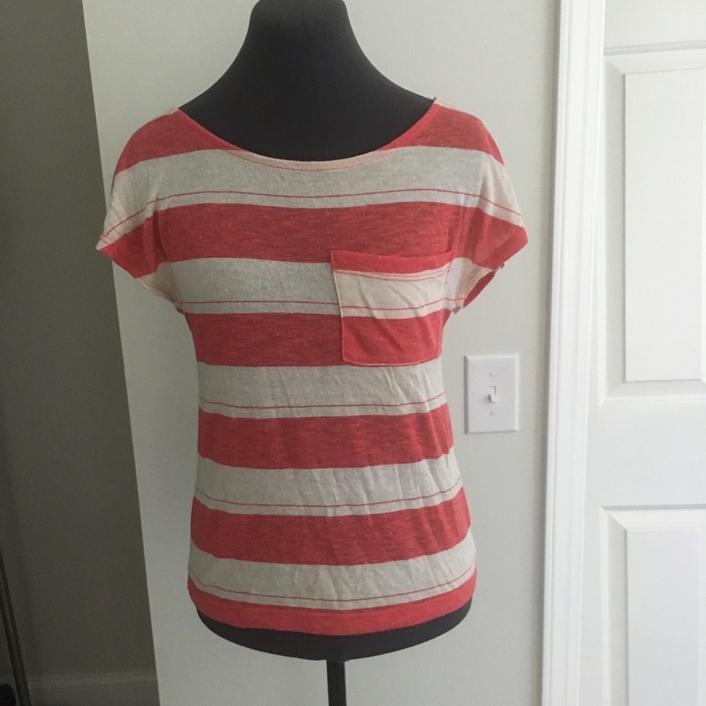 Urban Outfitters Red/White striped Top Sz XS