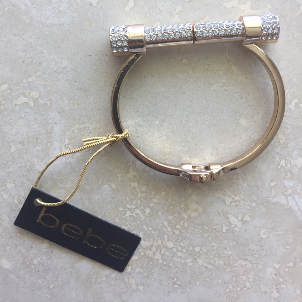 Bebe rhinestone crystal cuff bracelet