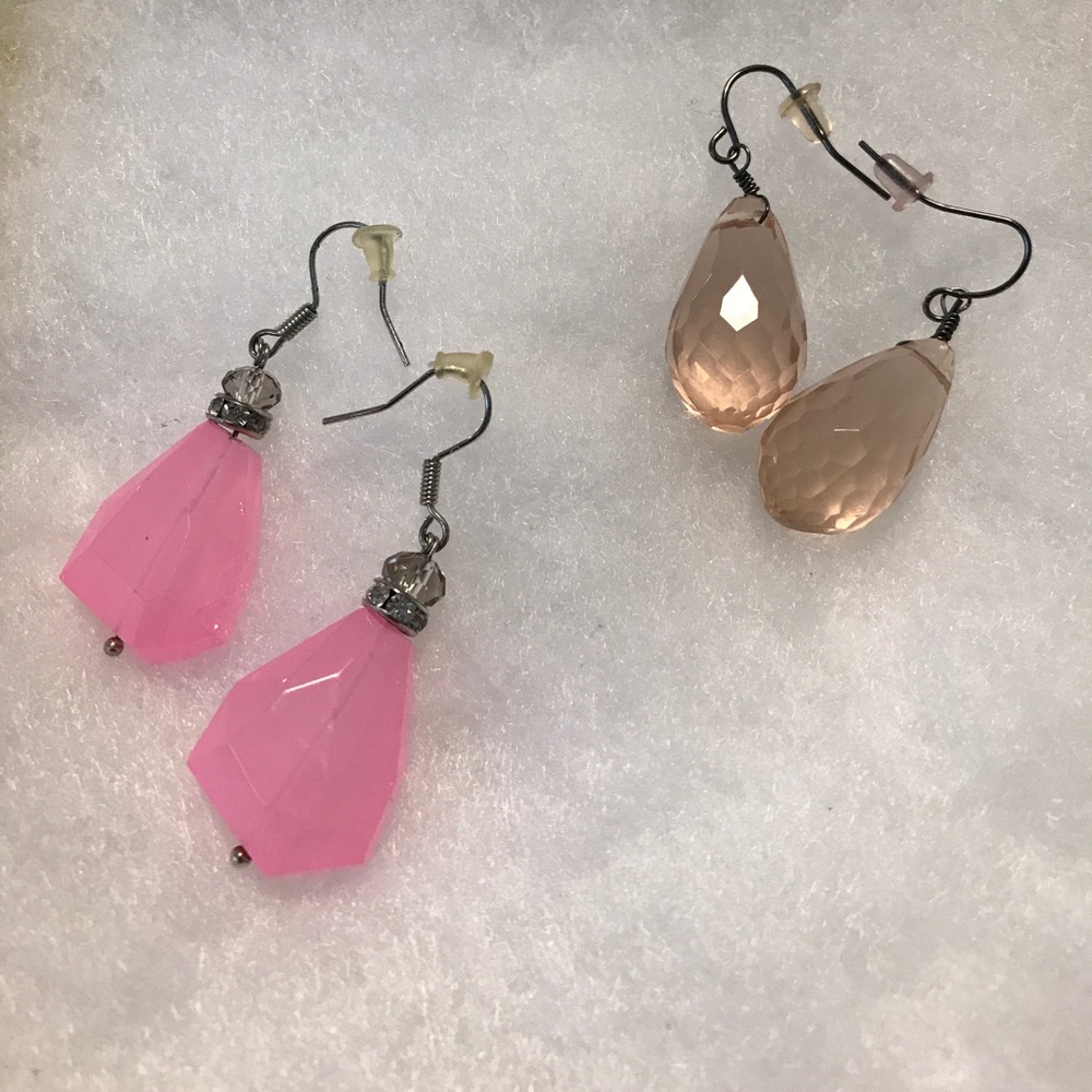 Two pairs of dangling earrings