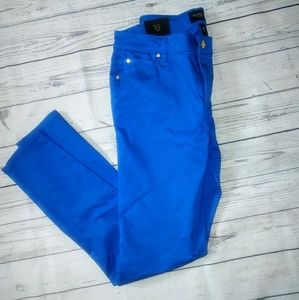 New Royal Blue Satin Feel Skinny Pants