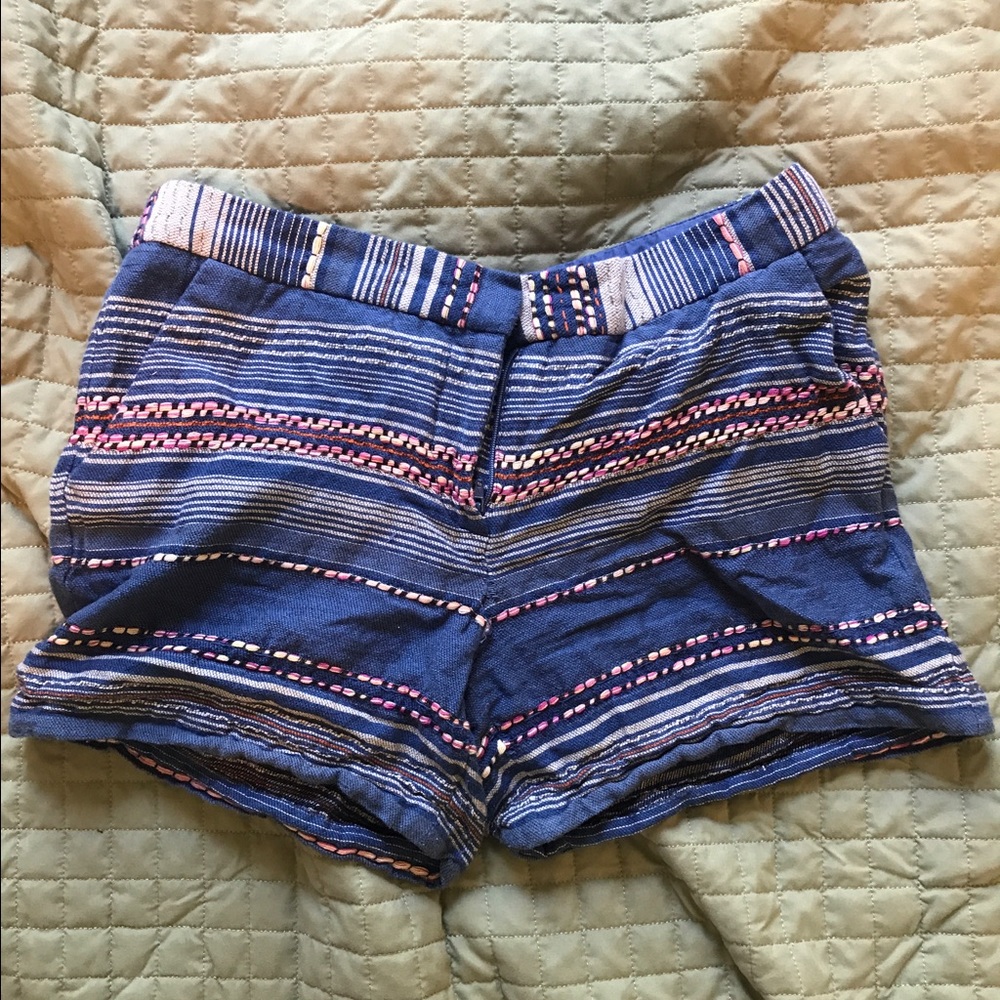Embroidered woven shorts