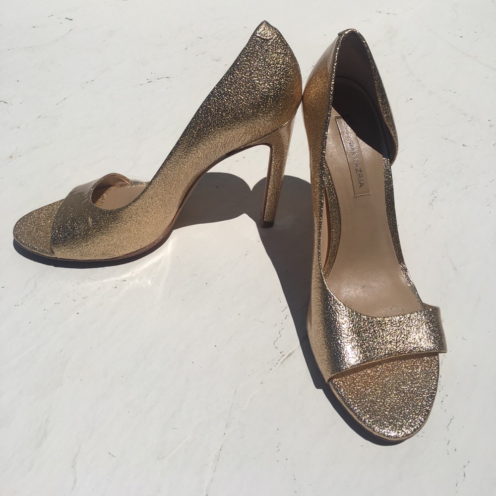 BCBG MAXAZRIA Gold Heels