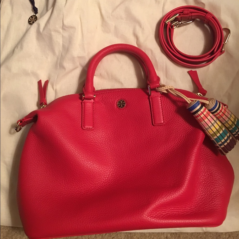 Tori Burch slouchy satchel bag with tassels