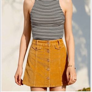 BDG denim button front skirt