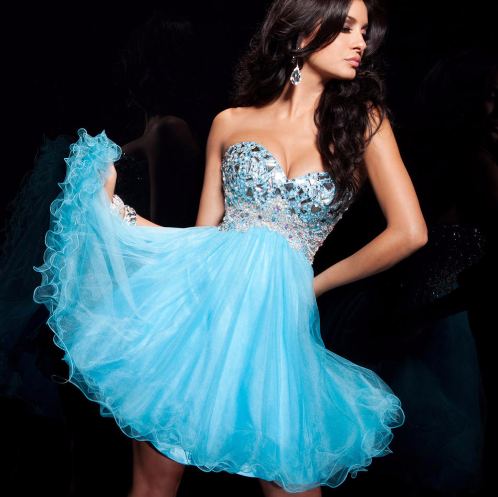 Breathtaking strapless mini by Tony Bowls Cocktail